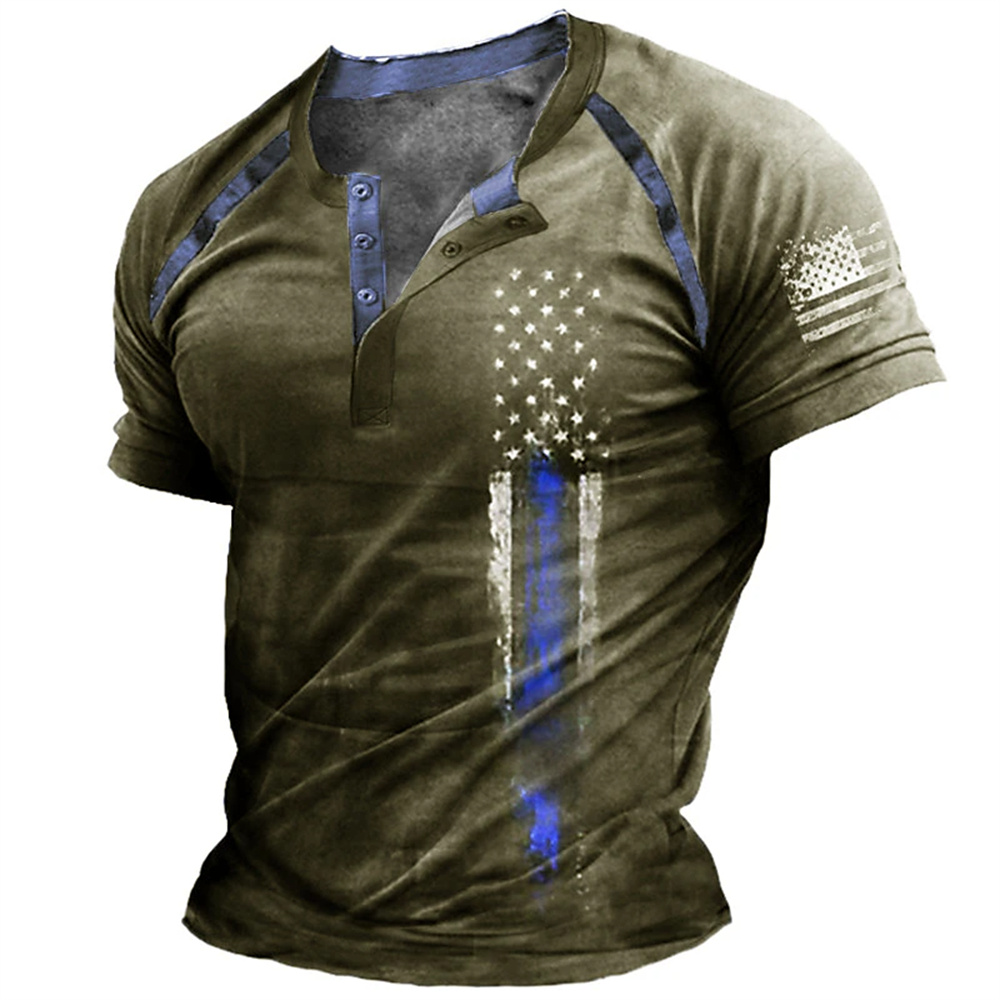 Funny 3D American Flag Print M - Vintage Fashion Streetwear ulasan dan harga