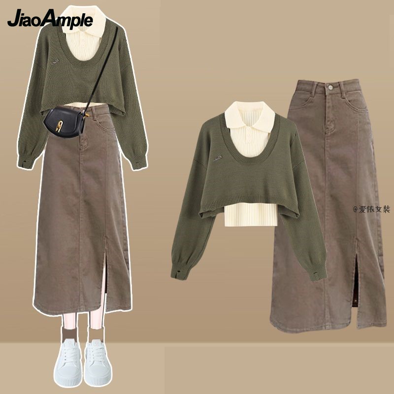 Women Spring Autumn New Vintag - Denim Skirt Midi Vintage ulasan dan harga