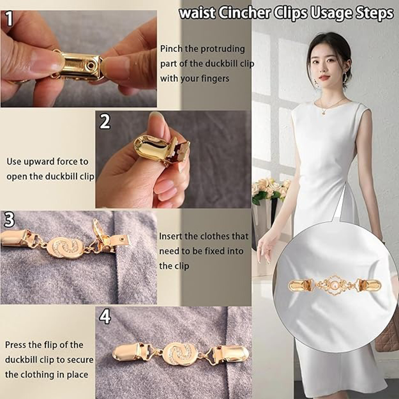 1PC Waist Cinch Clips Vintage  - Vintage Fashion Postcards ulasan dan harga