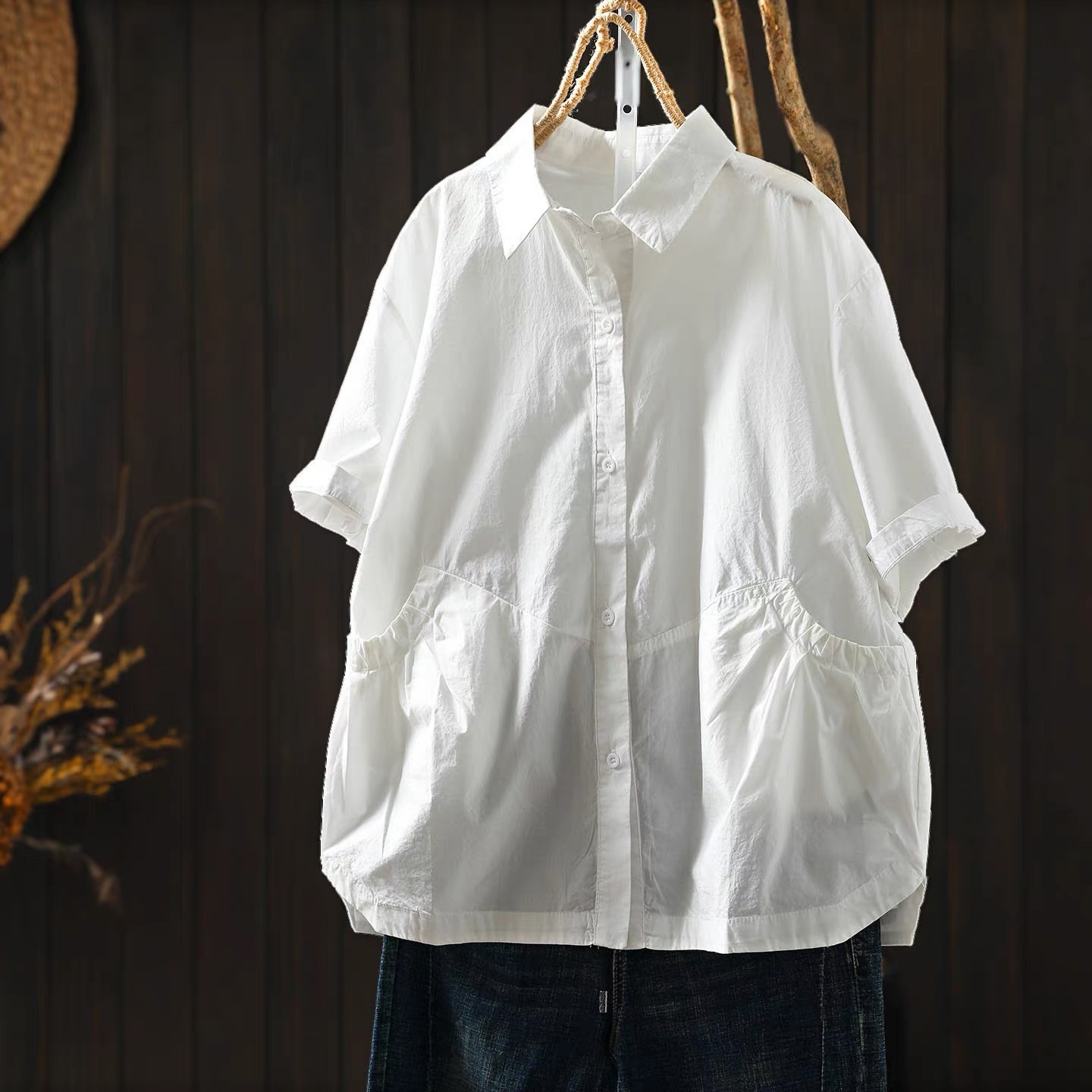 2026 Women Vintage Washed Cott - Vintage Fashion Japan ulasan dan harga