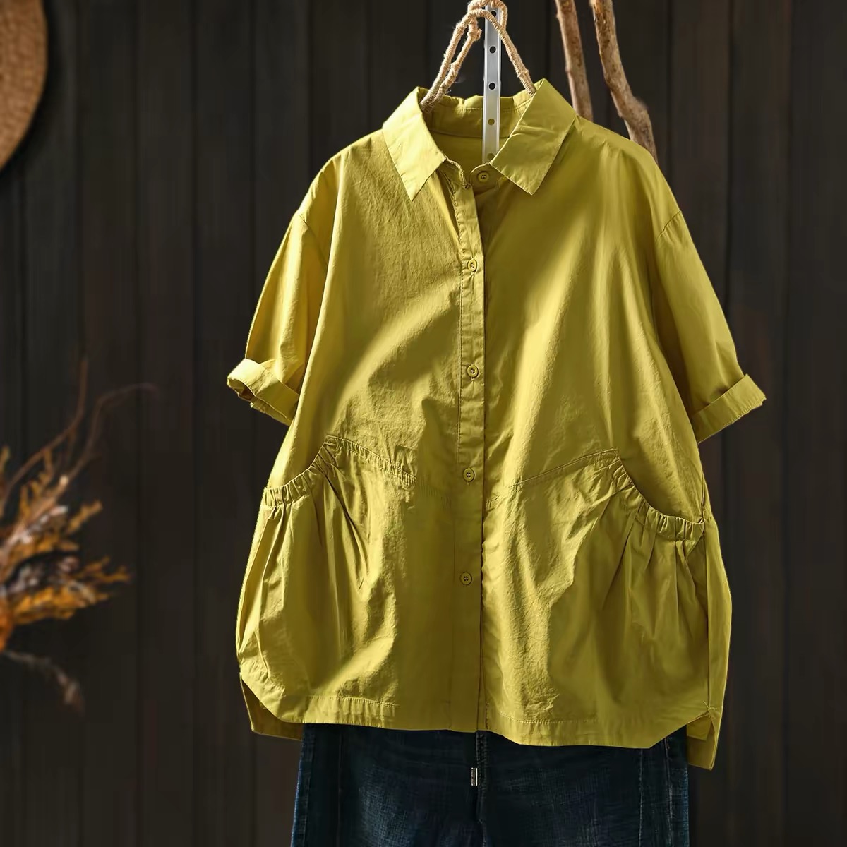 2026 Women Vintage Washed Cott - Vintage Fashion Japan ulasan dan harga