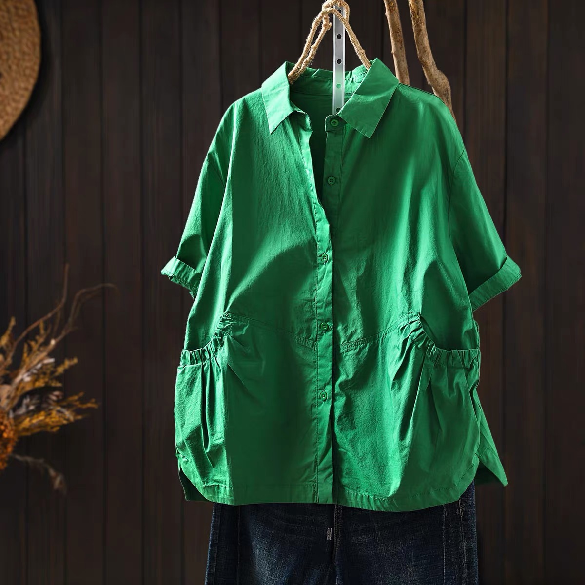 2026 Women Vintage Washed Cott - Vintage Fashion Japan ulasan dan harga