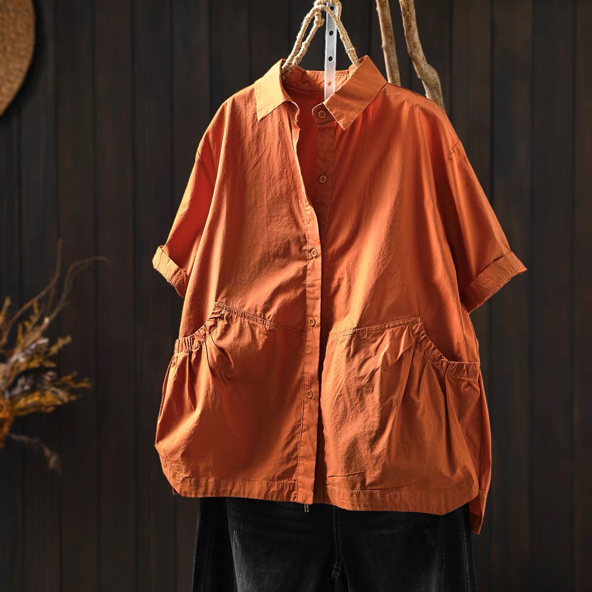 2026 Women Vintage Washed Cott - Vintage Fashion Japan ulasan dan harga