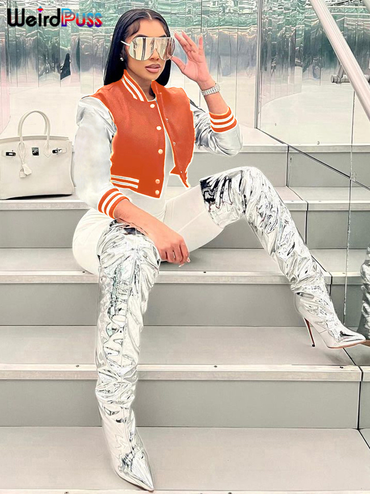 Weird Puss Fluffy Letter Short - Varsity Jacket Wool ulasan dan harga