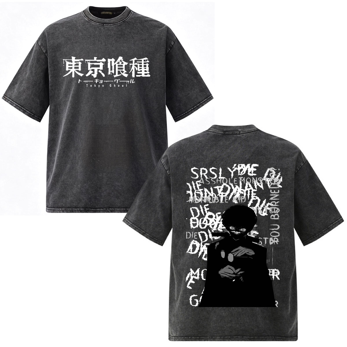 Vintage Washed Anime Tokyo Gho - Vintage Ken Fashion ulasan dan harga