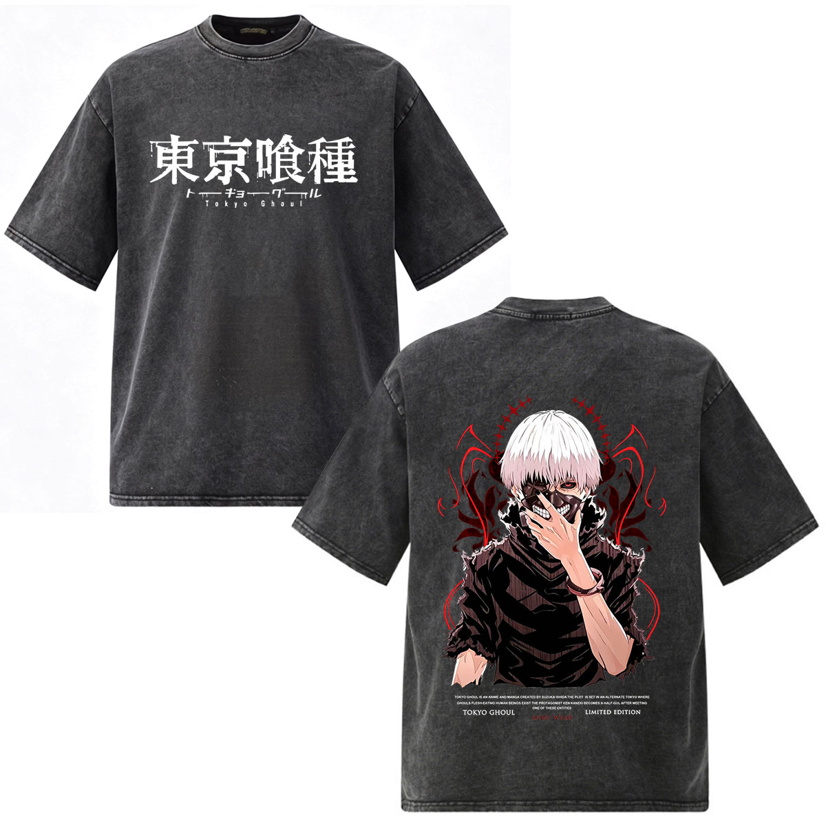 Vintage Washed Anime Tokyo Gho - Vintage Ken Fashion ulasan dan harga
