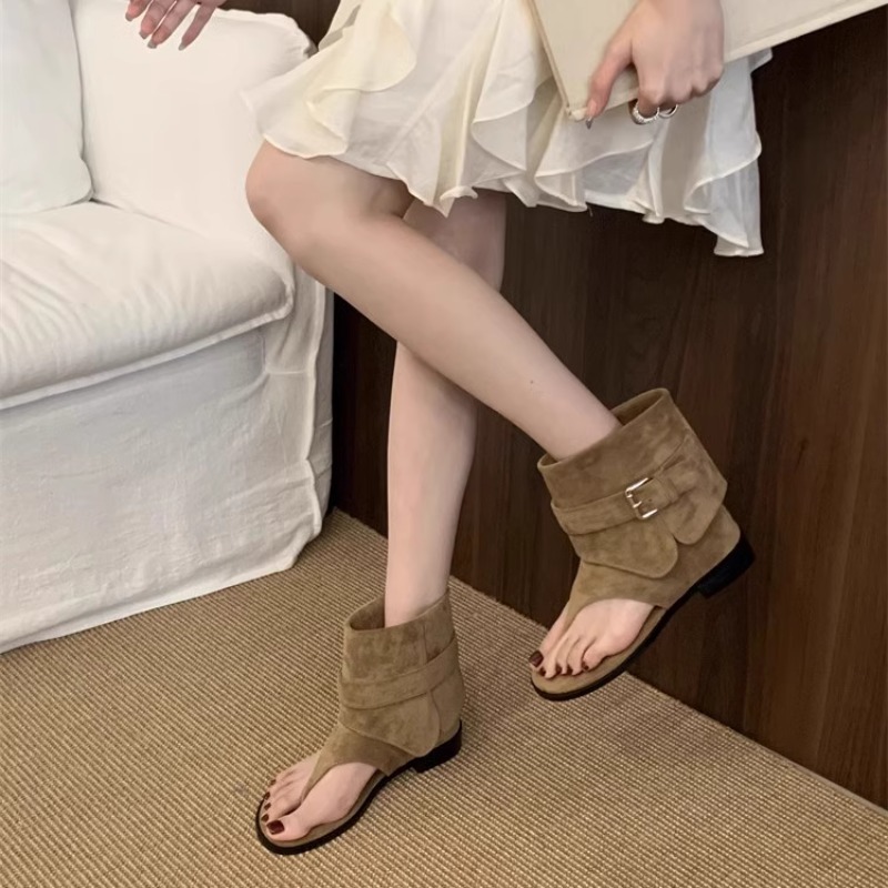 Women Peep Toe Boots Summer Ne - Vintage Fashion Luxury ulasan dan harga