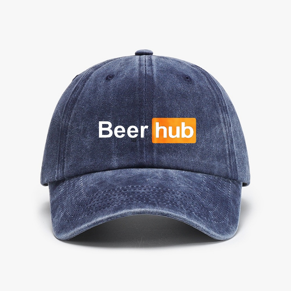 Beer Hub print Baseball Caps V - Vintage Fashion Hub ulasan dan harga
