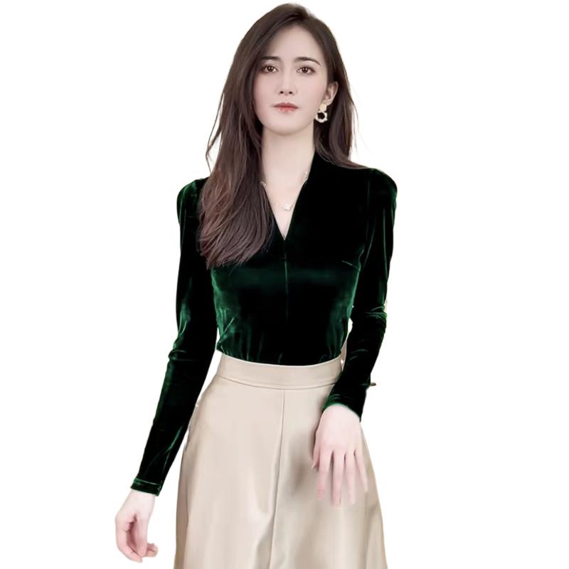 Fashion elegant V-neck long sl - Vintage Fashion Streetwear ulasan dan harga