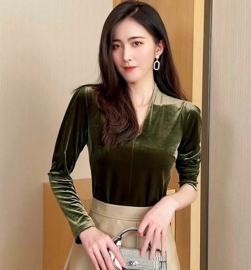 Fashion elegant V-neck long sl - Vintage Fashion Streetwear ulasan dan harga