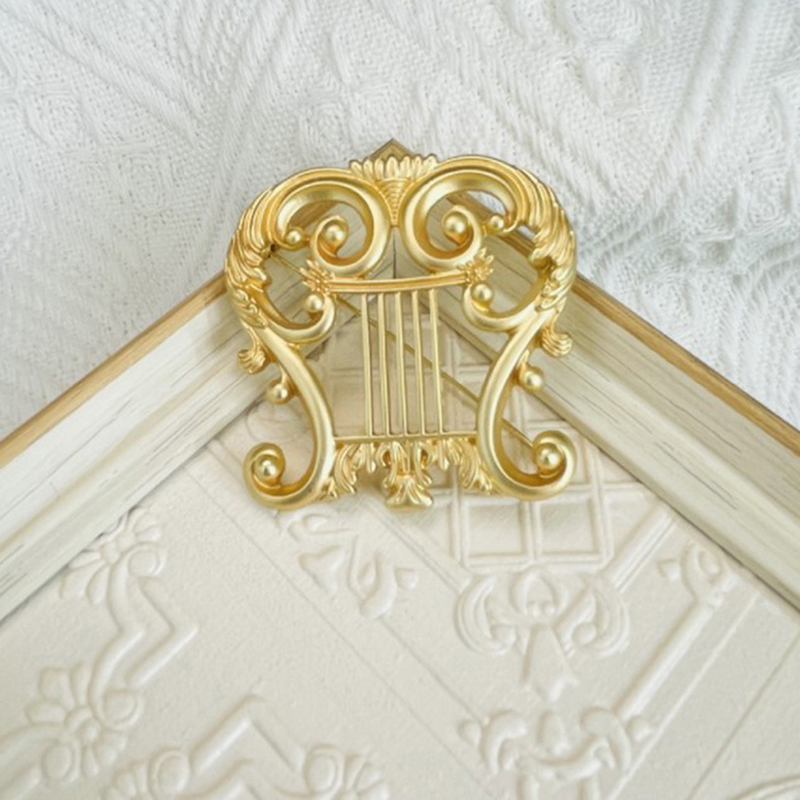 Vintage Golden Harp Brooch Jew - Vintage Fashion Postcards ulasan dan harga