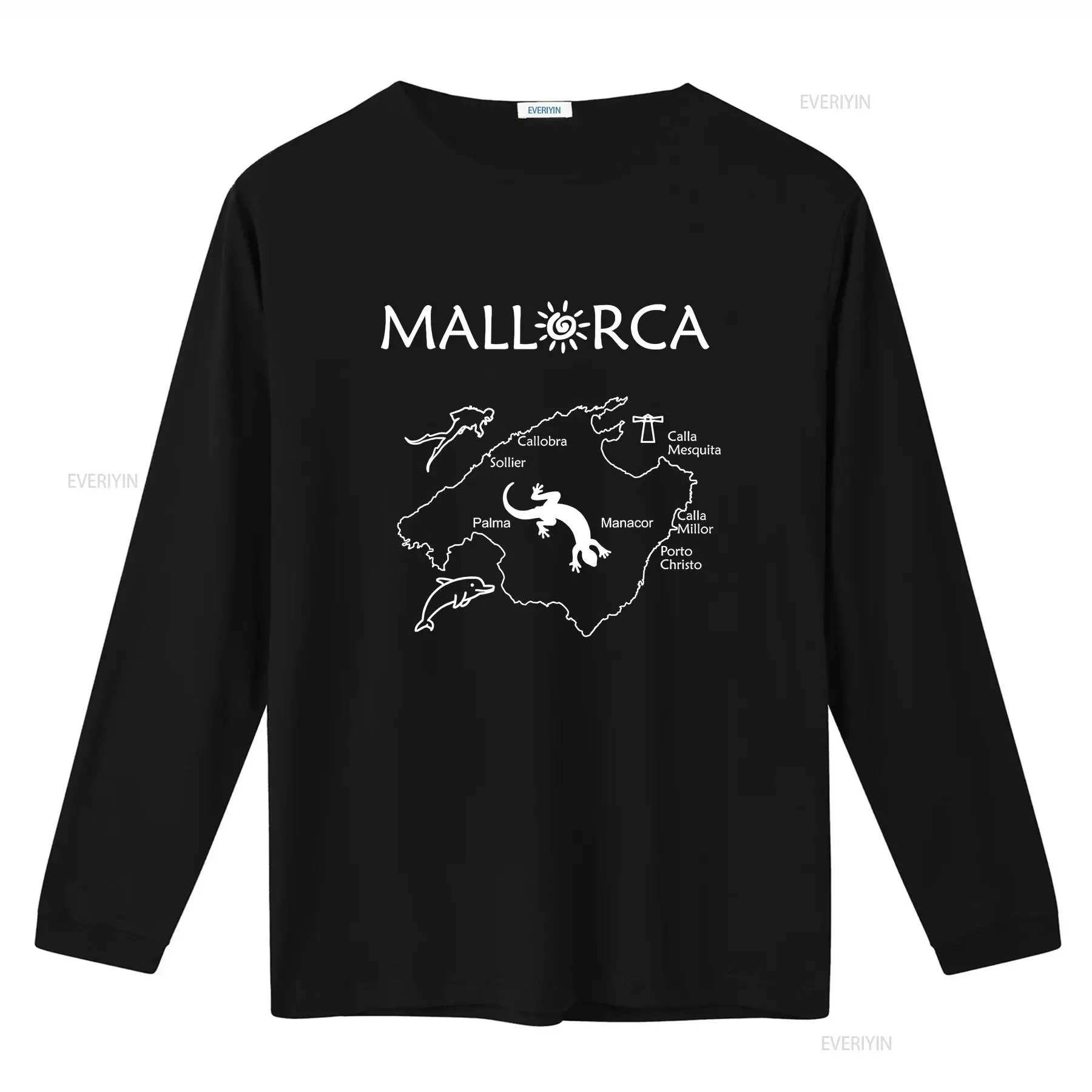Mallorca Map T Shirt Your trav - Vintage Fashion Guide ulasan dan harga