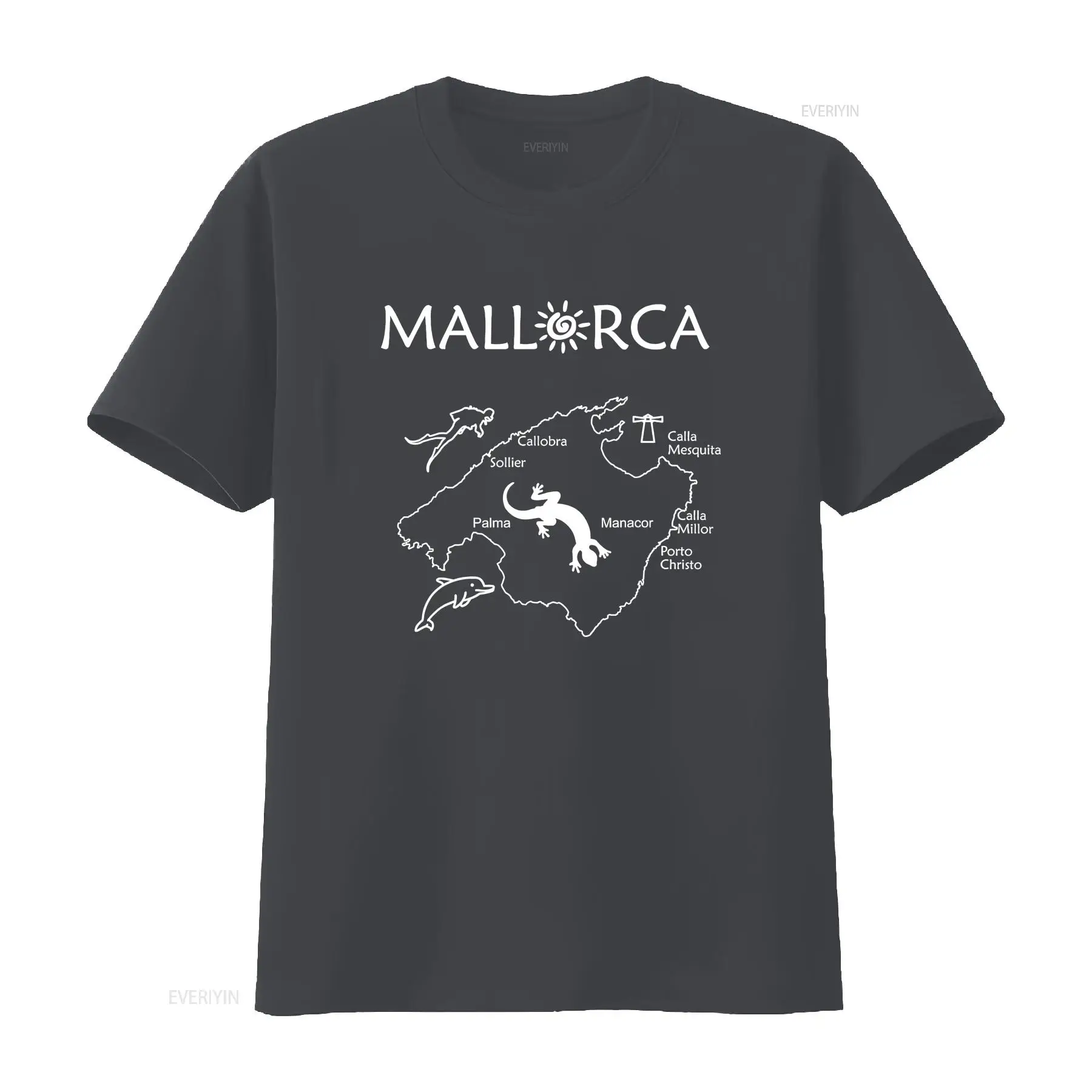 Mallorca Map T Shirt Your trav - Vintage Fashion Guide ulasan dan harga