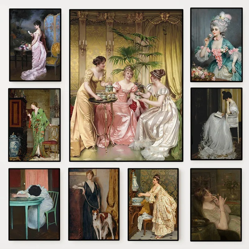 The Renaissance Women Portrait - Vintage Fashion Prints For Wall ulasan dan harga