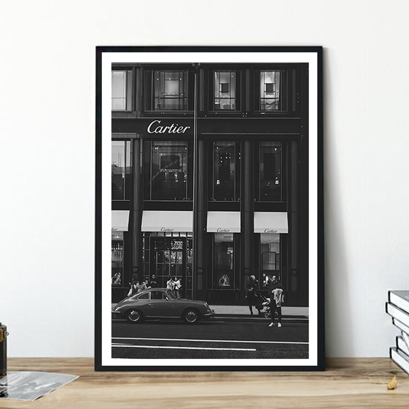 European Street Canvas Paintin - Vintage Fashion Prints For Wall ulasan dan harga
