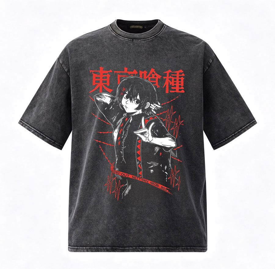 Vintage Washed Anime Tokyo Gho - Vintage Ken Fashion ulasan dan harga