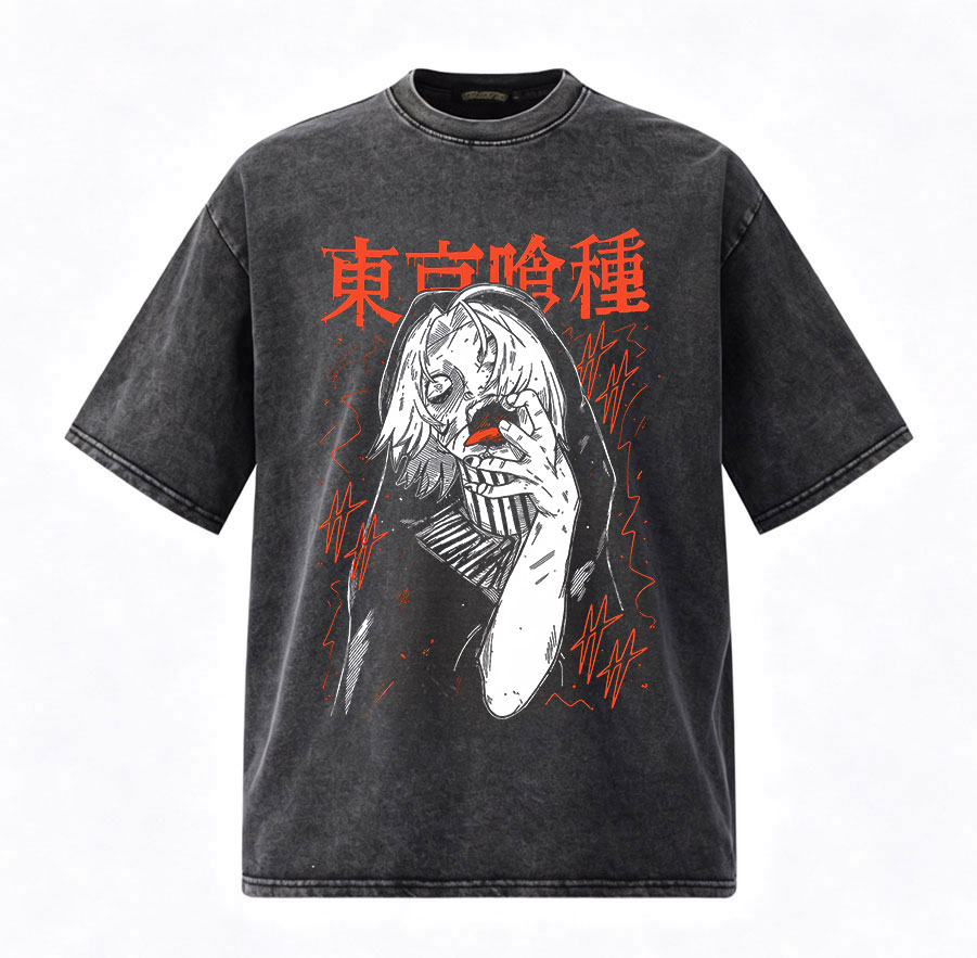 Vintage Washed Anime Tokyo Gho - Vintage Ken Fashion ulasan dan harga