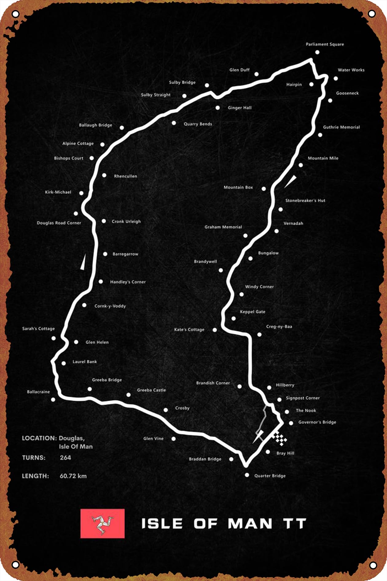 Isle of Man Circuit Poster Met - Vintage Fashion Posters ulasan dan harga