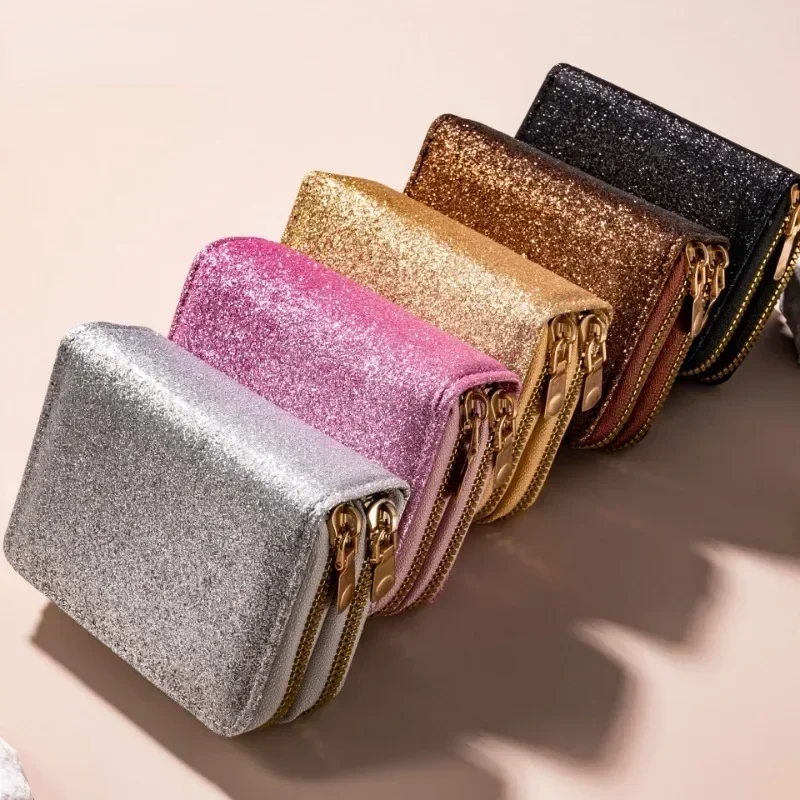 Leather Wallets Women Glitter  - Vintage Fashion Postcards ulasan dan harga