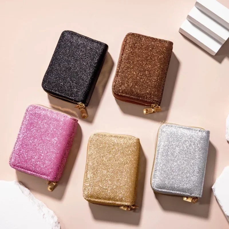 Leather Wallets Women Glitter  - Vintage Fashion Postcards ulasan dan harga