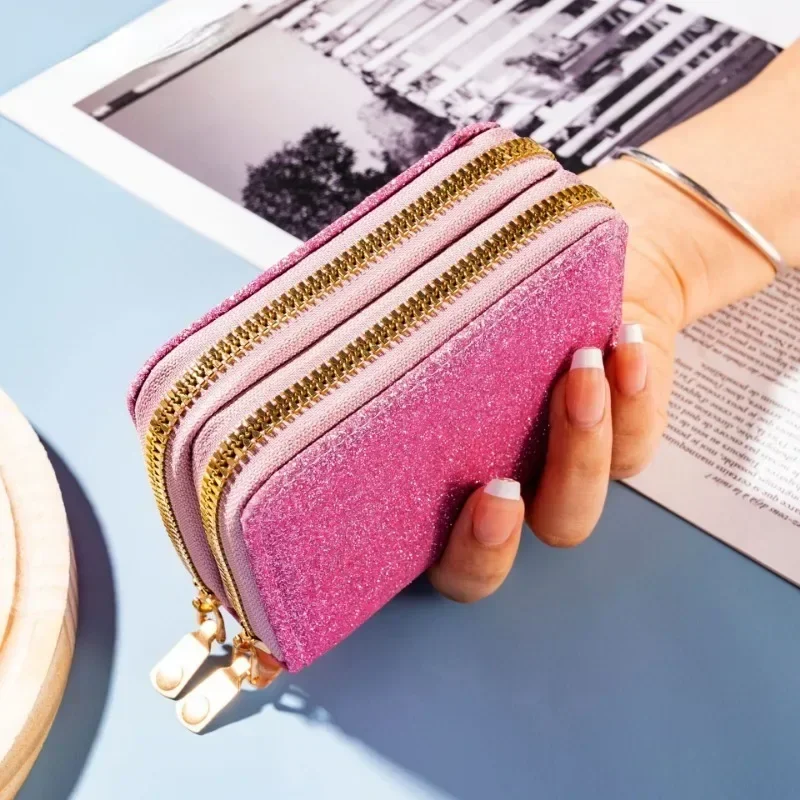 Leather Wallets Women Glitter  - Vintage Fashion Postcards ulasan dan harga