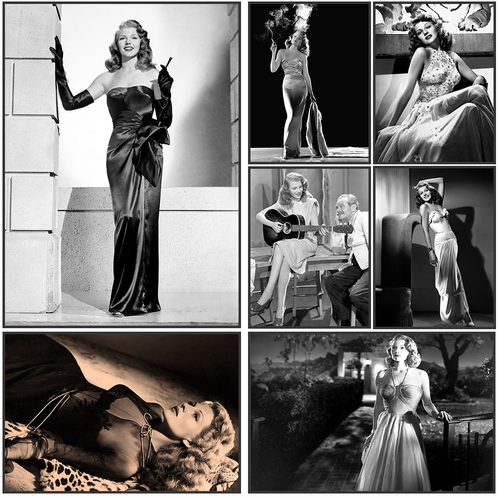 Rita Hayworth Poster,Black and - Vintage Fashion Prints For Wall ulasan dan harga