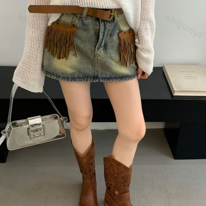 Women Hollow Cowboy Boots Spri - Vintage Fashion Luxury ulasan dan harga