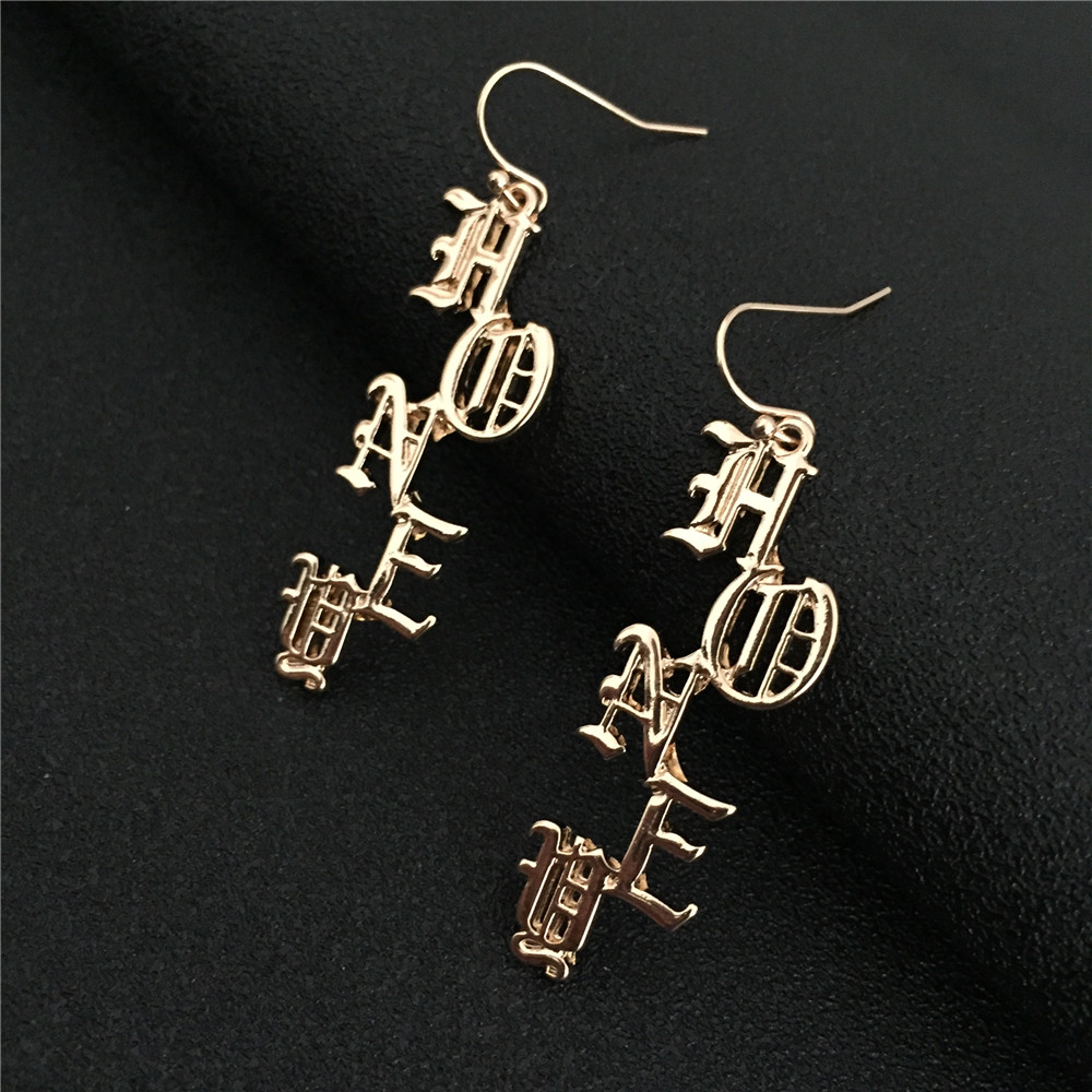 Super Unique Gold Color Gold E - Vintage Fashion Font ulasan dan harga