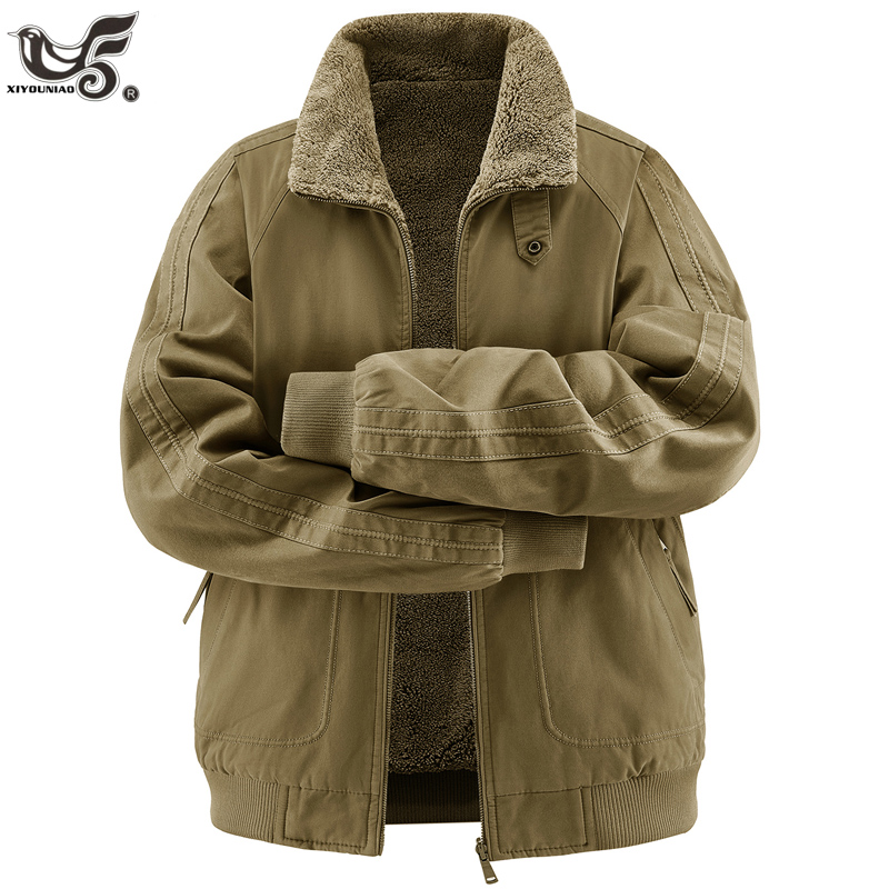 New Winter Fleece Jackets Men' - Varsity Jacket Wool ulasan dan harga