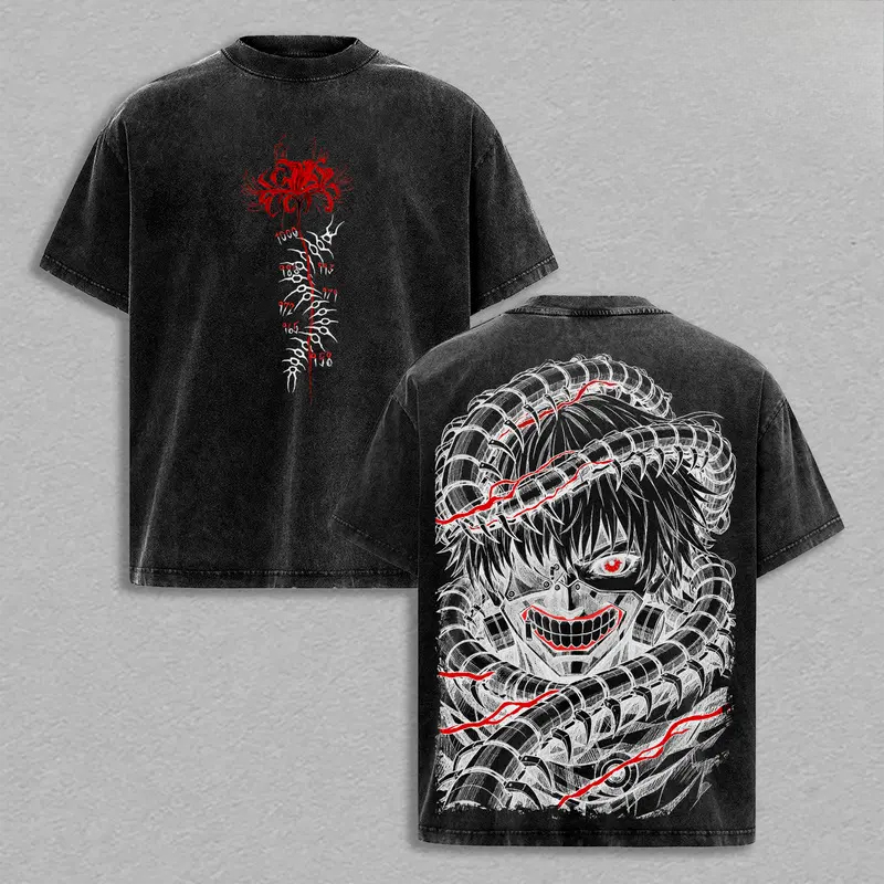 Manga Kaneki Ken Retro T Shirt - Vintage Ken Fashion ulasan dan harga