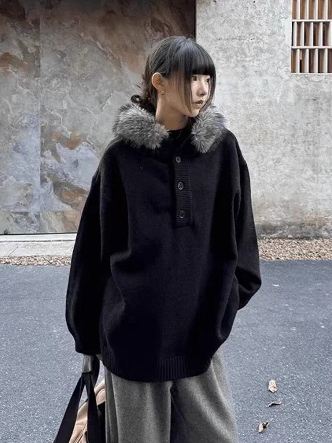 Fur Collar Brown Jackets Mens  - Varsity Jacket Wool ulasan dan harga