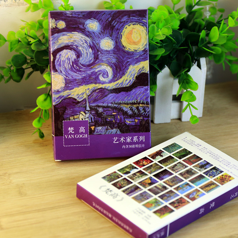 30 Sheets/Lot Van Gogh Oil Pai - Vintage Fashion Postcards ulasan dan harga