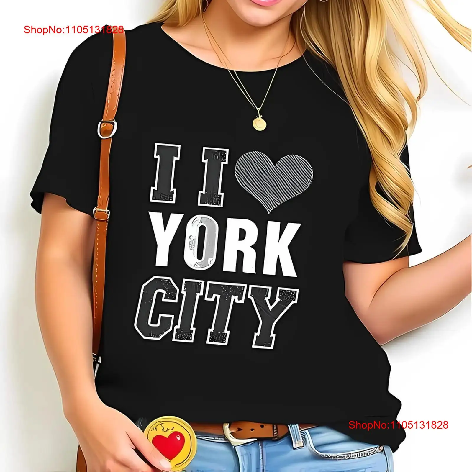 Stylish Black T Shirt I Love Y - Vintage Fashion Font ulasan dan harga